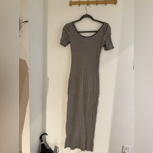 Striped Short Sleeve Dress